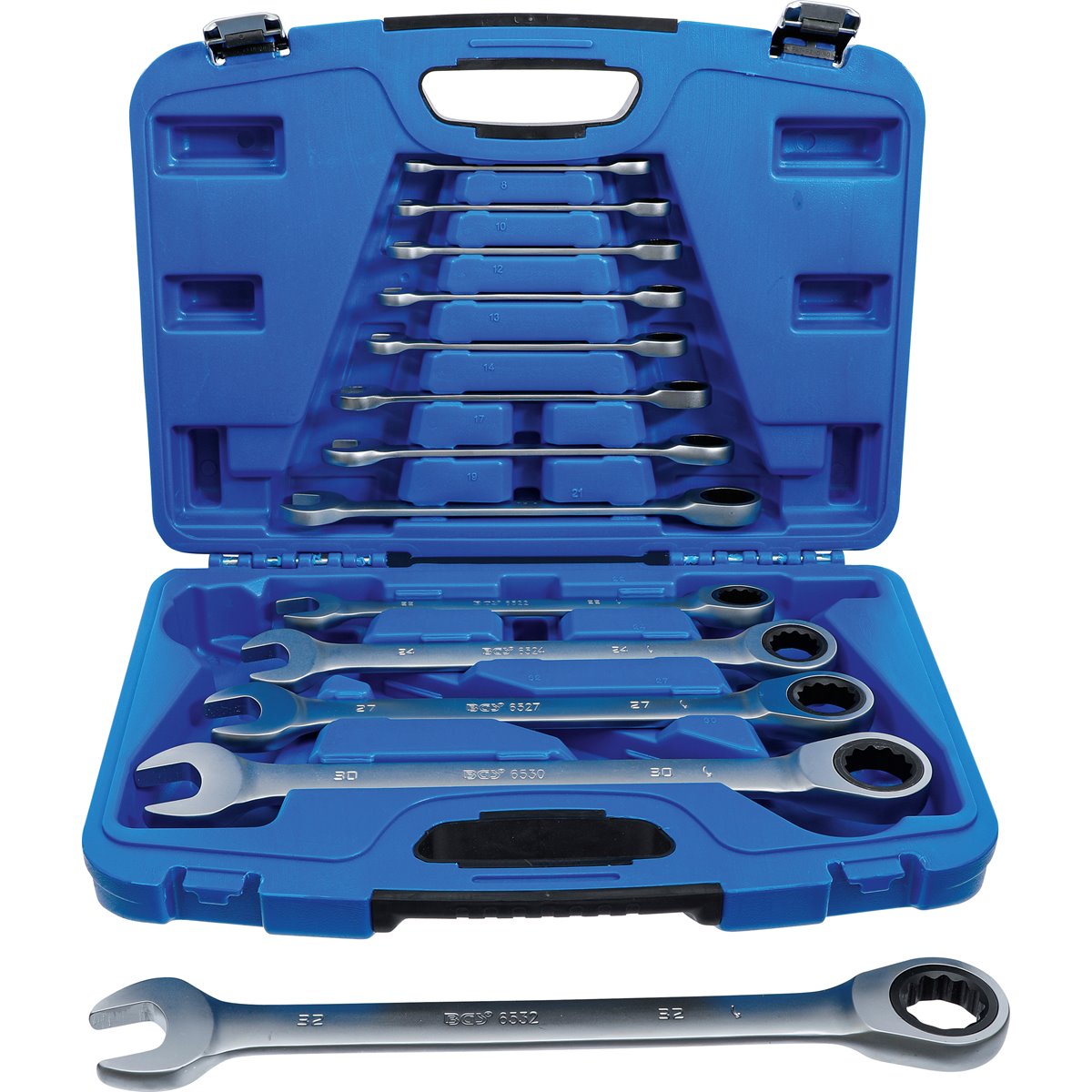 BGS 6542 Ratchet Combination Wrench Set, 8 - 32 mm , 13 pcs.