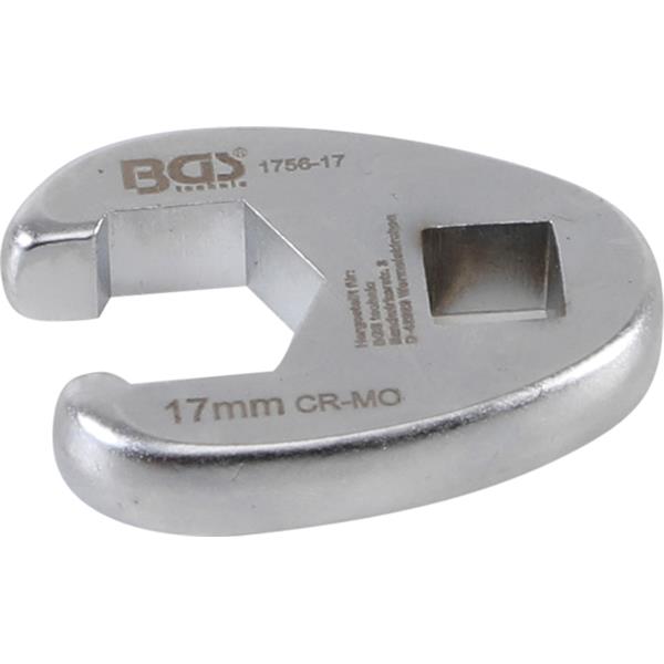 BGS 1756-17 Hahnenfußschlüssel, Antrieb Innenvierk ant 10 mm (3/8"), SW 17 mm