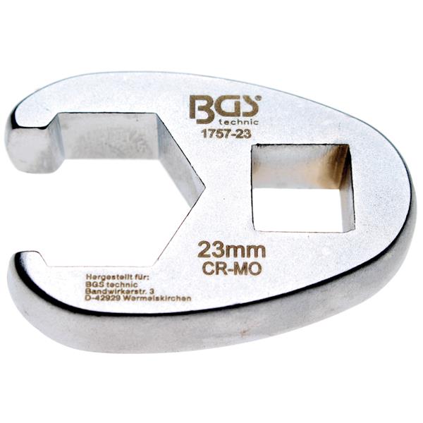 BGS 1757-23 Hahnenfußschlüssel, Antrieb Innenvierk ant 12,5 mm (1/2"), SW 23 mm