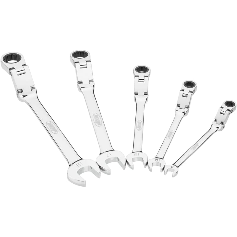 Vigor V6752/5 Doppelgelenk Ratschen-Ring-Maulschlü ssel Satz
