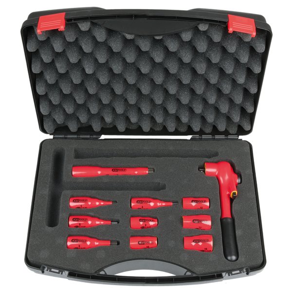 KS-Tools 117.1887 3/8" Isolierter Steckschlüssel atz, 11-tlg.