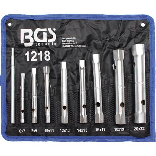 BGS 1218 Rohrsteckschlüssel-Satz SW 6x7 - 20x22 mm 8-tlg.