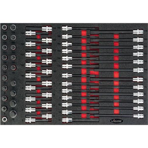 Vigor V4727 1/2" Schraubendreher-Sortiment 62-tlg.