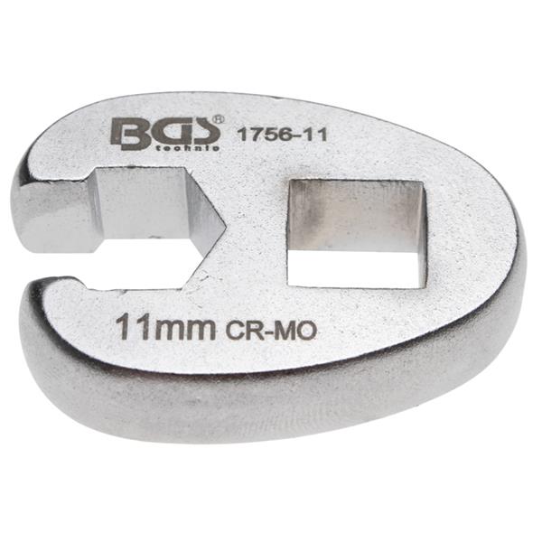 BGS 1756-11 Hahnenfußschlüssel, Antrieb Innenvierk ant 10 mm (3/8"), SW 11 mm