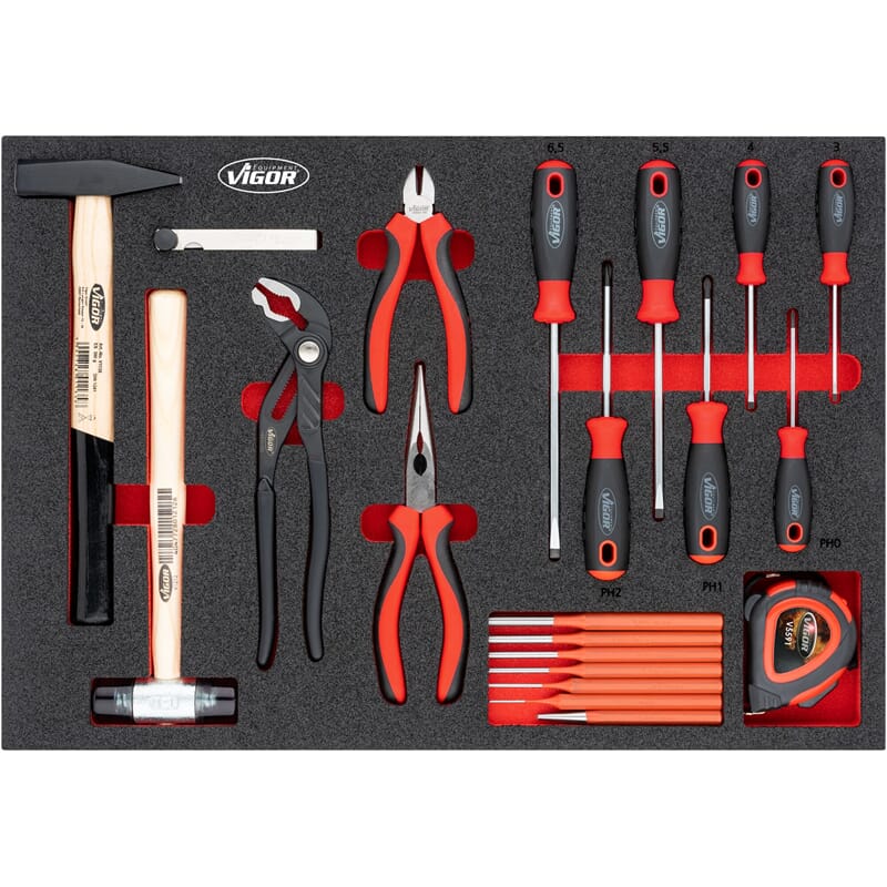 Vigor V5634N Hammer Zangen Schraubendreher Einlage  L