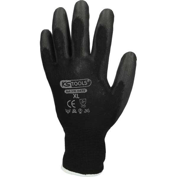 KS-Tools 310.0475 Mikro-Feinstrickhandschuhe schw. 