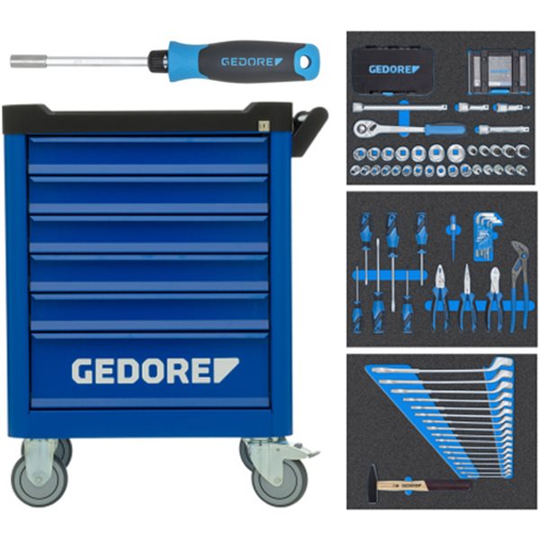 Gedore WSL-M-TS-172 Tool trolley with assortment 