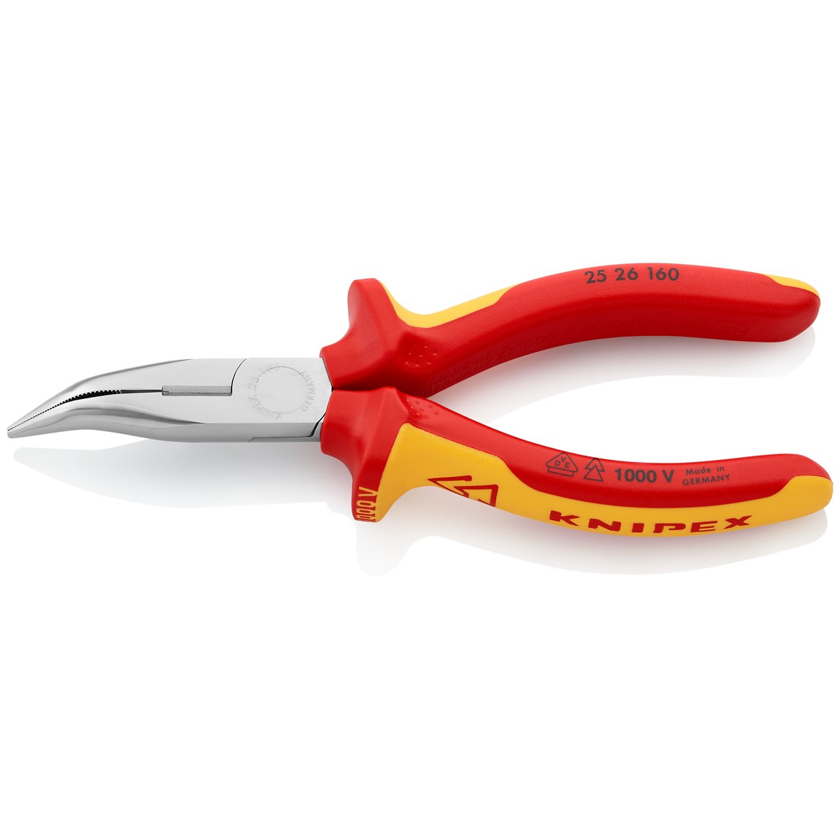Knipex 25 26 160 Flachrundzange mit Schneide 