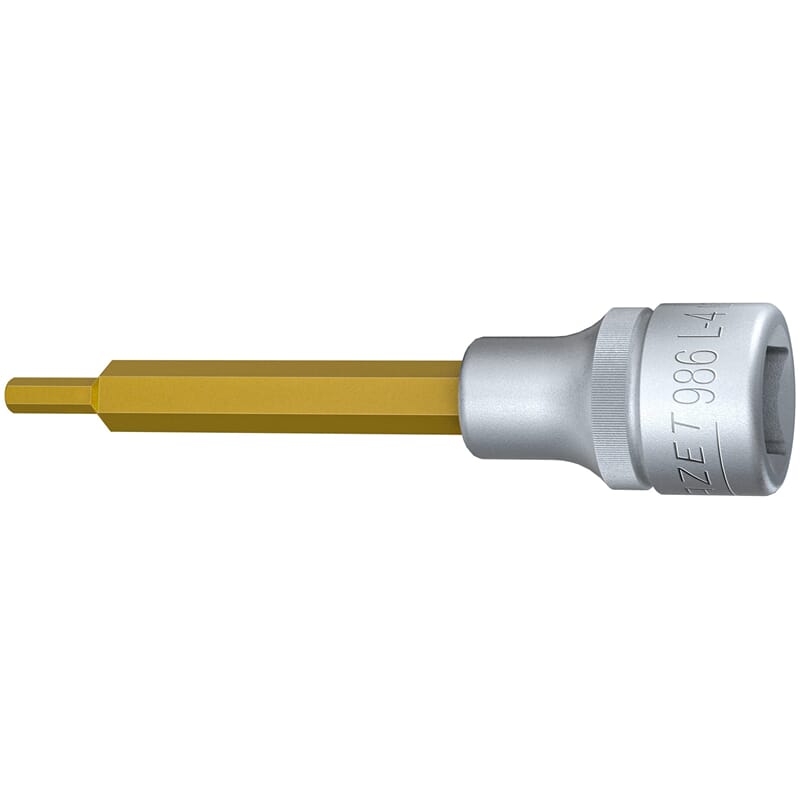 Hazet 986L-4 Schraubendreher-Einsatz,100Mm,Sw4,Tin 