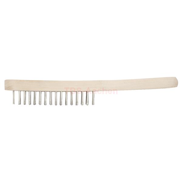 KS-Tools 201.2310 Edelstahl-Handdrahtbürste 3-reih 