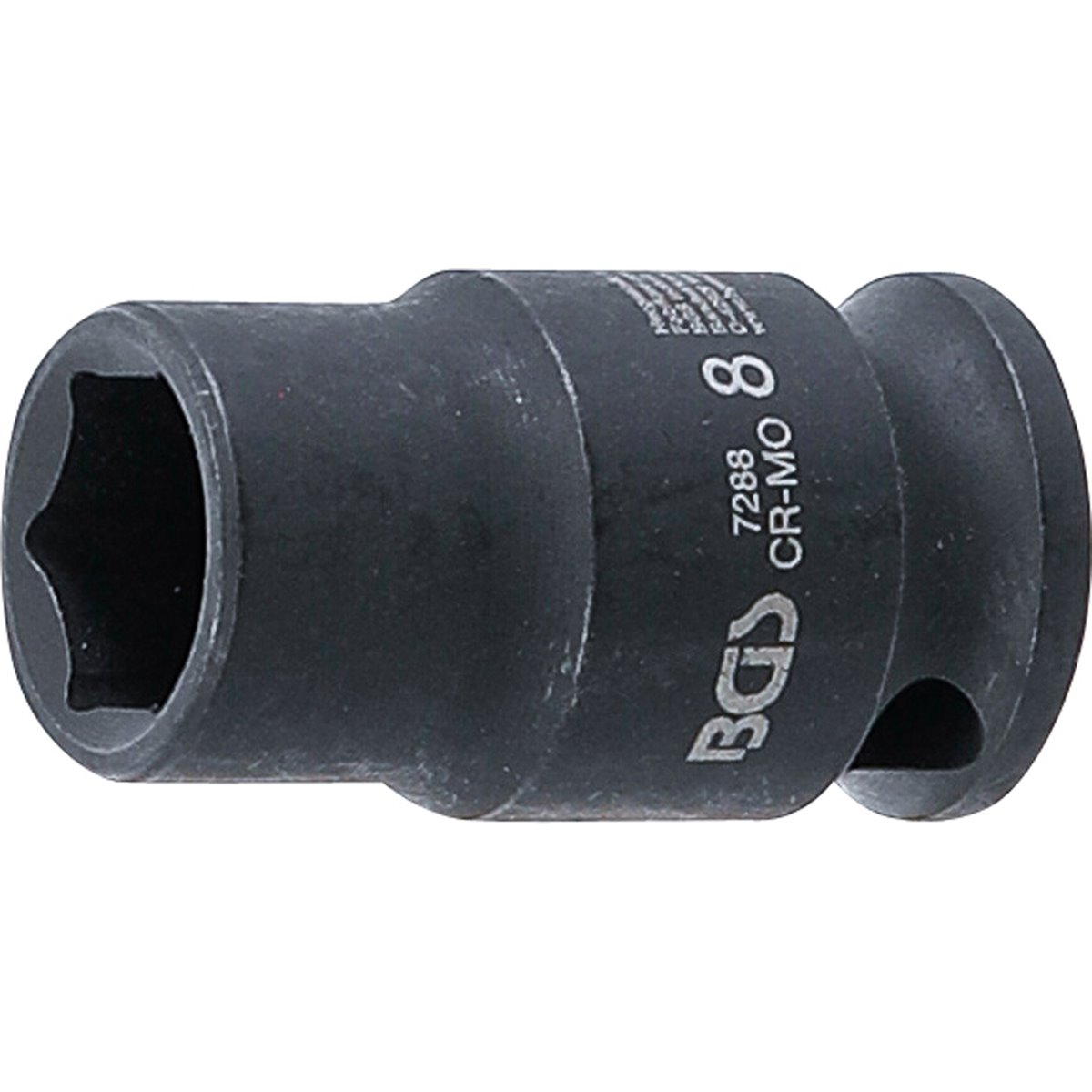 BGS 7288 Kraft-Steckschlüssel-Einsatz 6-kant 8 mm Antrieb Innenvierkant 6,3 mm (1/4"), SW 8 mm