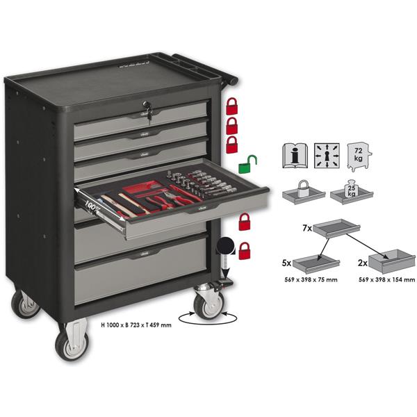 Vigor V1901 Tool Trolley VIGOR 1000 empty 