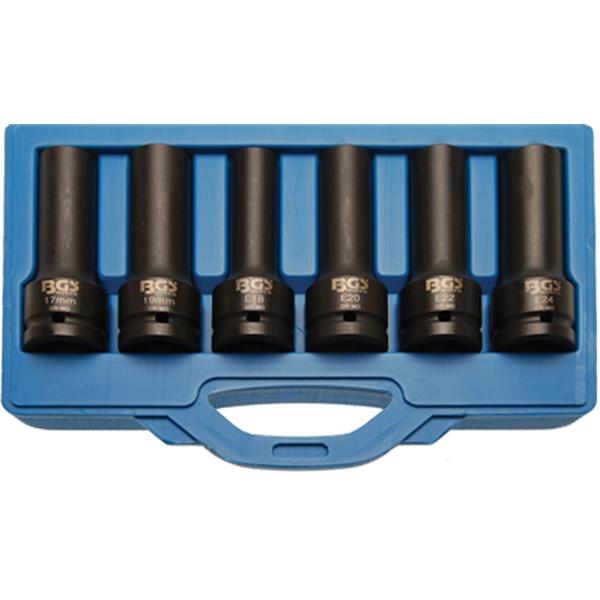 BGS 5250 Kraft-Steckschlüssel-Einsatz-Satz E-Profi l, Zwölfkant, Antrieb Innenvierkant 20 mm (3/4"), 