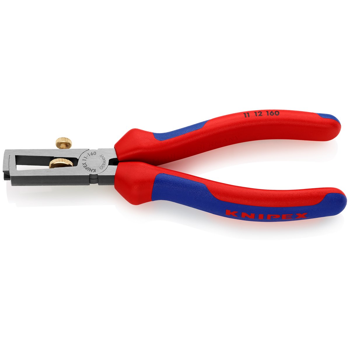 Knipex 11 12 160 Insulation Stripper black atramentized with multi-component grips 160 mm