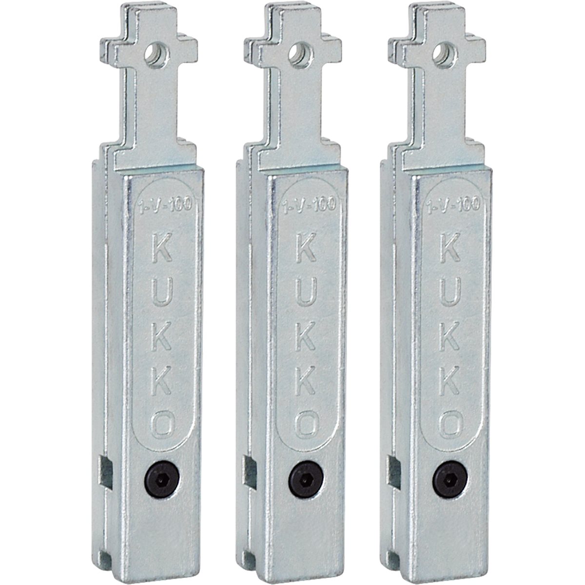 Kukko 1-V-100-S 3 Abzughaken-Verlängerungen 100 mm für Abz. 20 und 30, Gr. 1 + 10