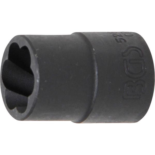 BGS 5266-15 Spezial-Steckschlüssel-Einsatz / Schra ubenausdreher, Antrieb Innenvierkant 12,5 mm (1/2