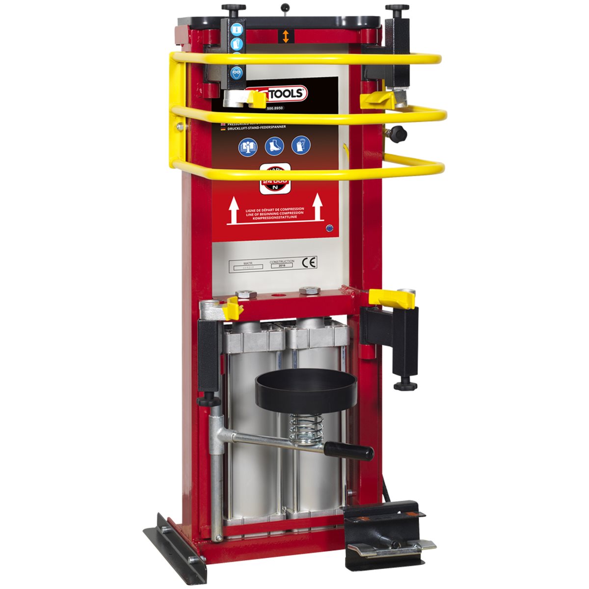 KS-Tools 500.8810 Druckluft-Stand-Federspanner mit Doppel-Zylinder