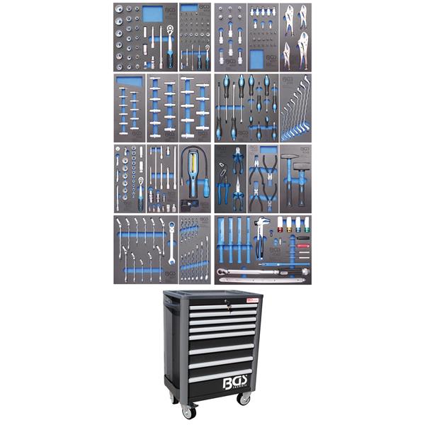 BGS 4114 Workshop Trolley Pro Exclusive, 8 Drawers , with 259 Tools