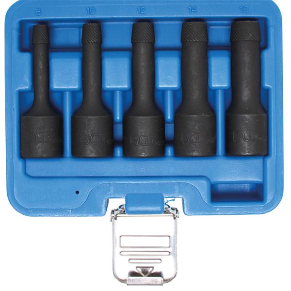 BGS 5261 Spezial-Steckschlüssel-Einsatz-Satz / Sch raubenausdreher, Antrieb Innenvierkant 12,5 mm (1/