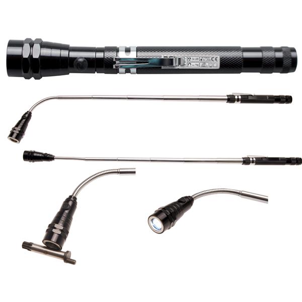 BGS 9303 Ausziehbare LED-Leuchte mit Magnetheber, 2-IN-1