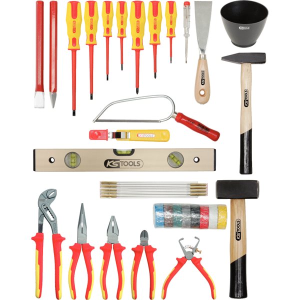 KS-Tools 117.0181 Basic Elektriker-Werkzeugkoffer, 