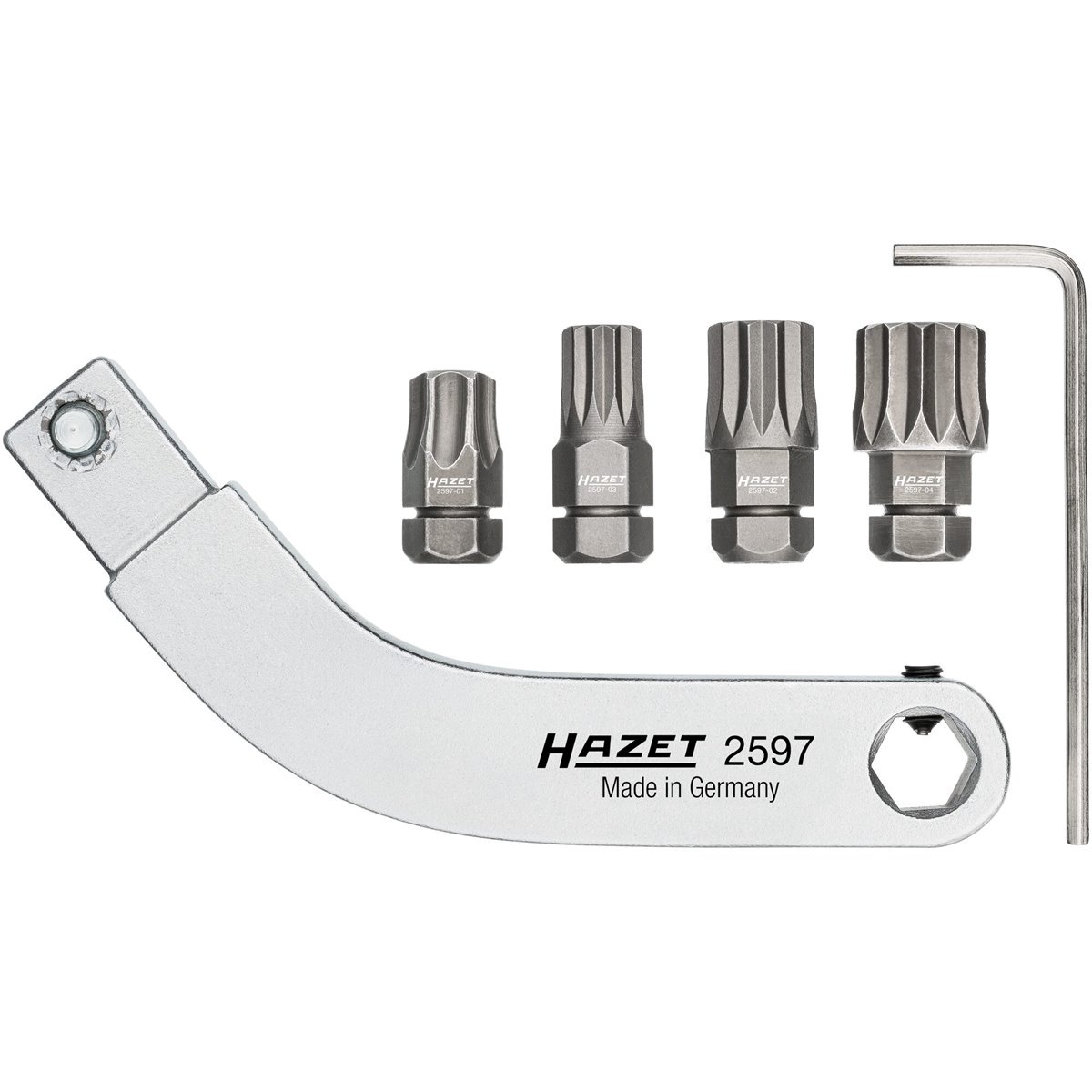 Hazet 2597-2/5 Bent bit holder set 
