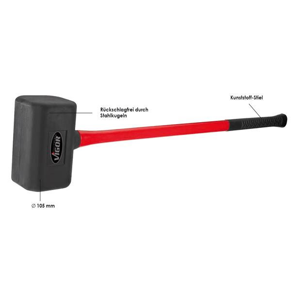 Vigor V2234 Gummihammer 5 kg 