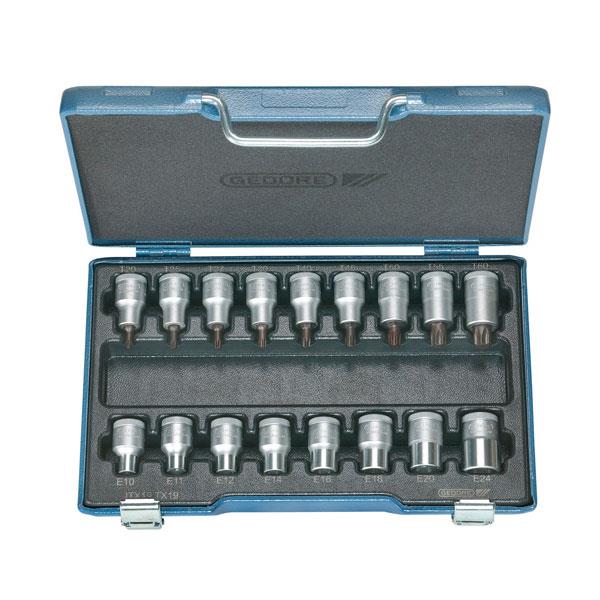 Gedore ITX 19 TX-017 Satz Schraubendrehereinsätze 1/2'' 