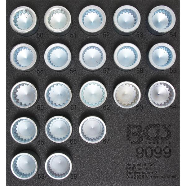 BGS 9099 Felgenschloss-Werkzeugsatz für Porsche un d VW Touareg, 20-tlg.