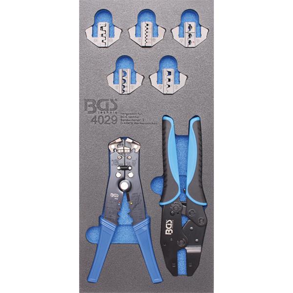 BGS 4029 Tool Tray 1/3: Crimping Tool and Wire Str ippers, 7 pcs.