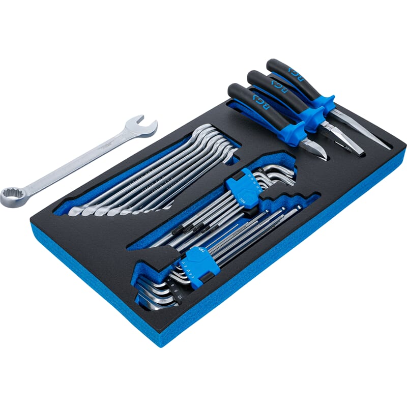BGS 2002-8 Foam Tray for BGS 2002, Combination Wre nches, Pliers and L-Type Wrenches, 31 pcs.