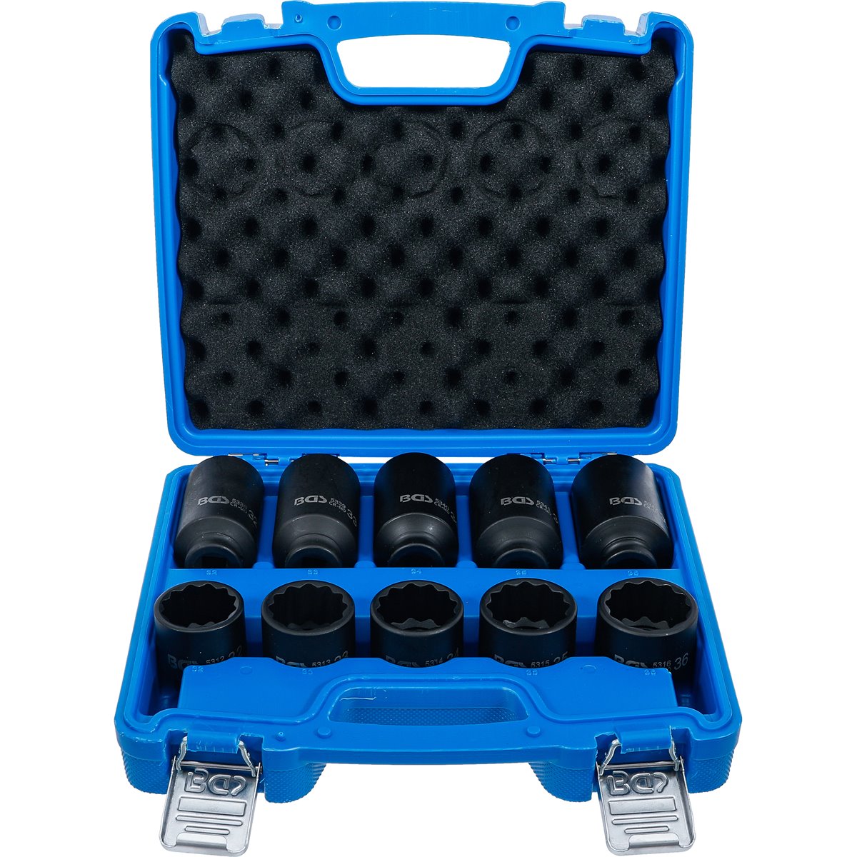 BGS 5330 Impact Socket Set, 12-point, 12.5 mm (1/2 ") Drive, 32 - 36 mm, 10 pcs.