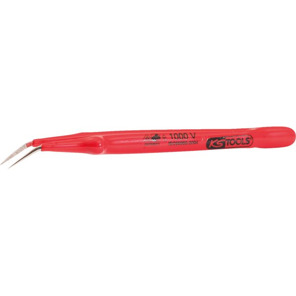 KS-Tools 117.1624 Isolierte Pinzette,gebogen,15,5m 