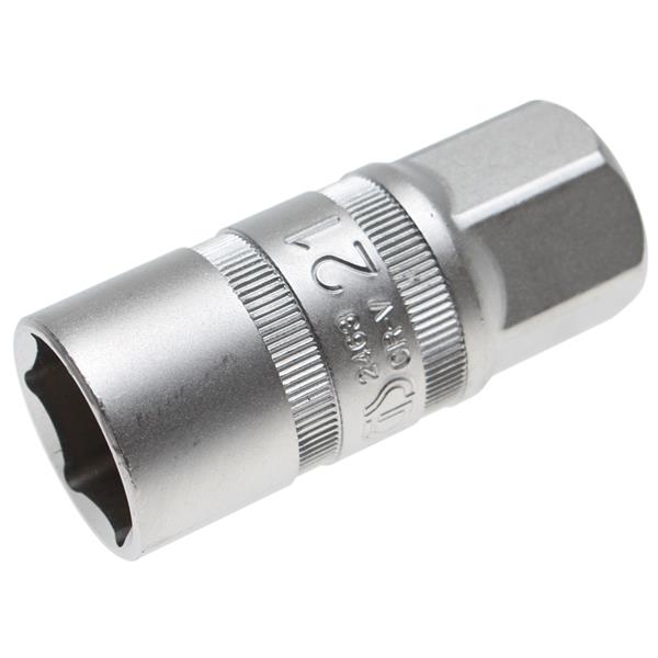 BGS 2463 Zündkerzen-Einsatz mit Magnet, Sechskant, Antrieb Innenvierkant 12,5 mm (1/2"), SW 21 mm