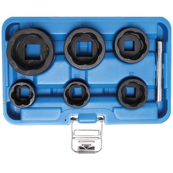 BGS 5268 Spezial-Steckschlüssel-Einsatz-Satz / Sch raubenausdreher, Antrieb Innenvierkant 12,5 mm (1/
