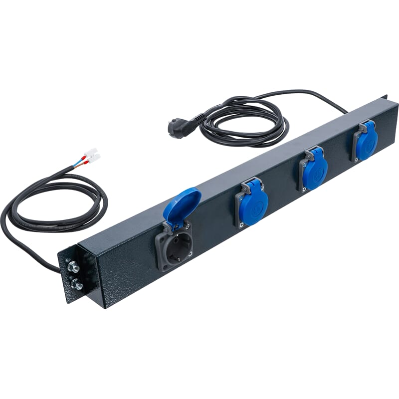 BGS 80190 Netzversorgungsleiste, 4-fach, für Schra nkwand-System