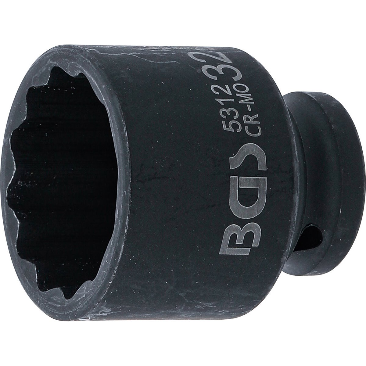 BGS 5312 Impact Socket, 12-point, 12.5 mm (1/2") D rive, 32 mm