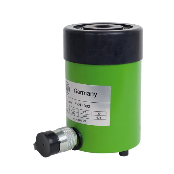 Kukko YRH-202 Hohlkolben Zylinder 20 Ton 50 Mm /Mi t Gew.-Druckstück Und 2 Befestigungsschrauben