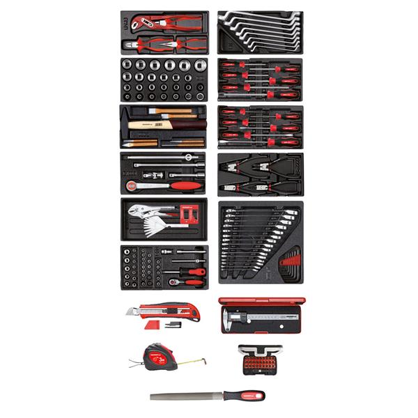 Gedore red R21010002 Werkzeugsatz in 11 Modulen 166tlg