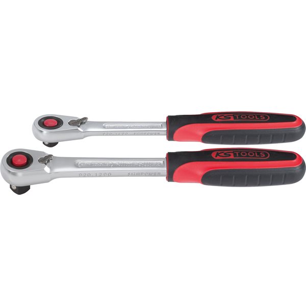 KS-Tools 920.0002 SLIMPOWER Umschaltknarren-Satz,2 -tlg., 1/4" + 1/2"