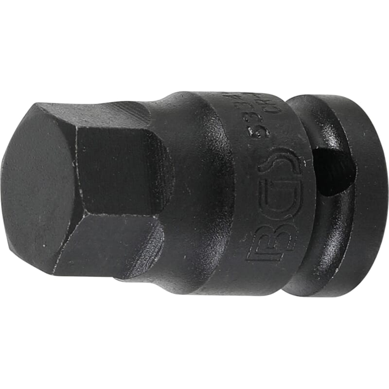 BGS 5334-H19 Kraft-Bit-Einsatz, Antrieb Innenvierk ant 12,5 mm (1/2"), Innensechskant 19 mm