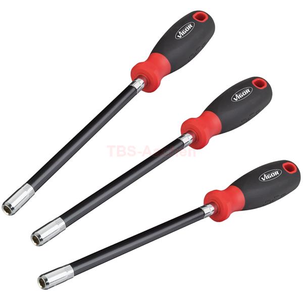 Vigor V5661 Flexibler Schraubendreher-Satz 3-tlg.
