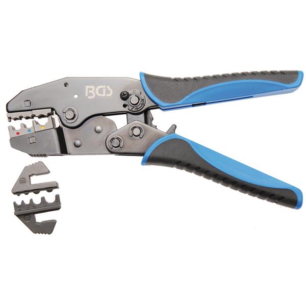 BGS 1412 Kabelschuhzange mit Ratschenfunktion, aus wechselbare Pressprofileinsätze