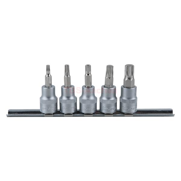 KS-Tools 911.3923 3/8" Bit-Stecknuss-Satz XZN, 5 lg., M4-M10