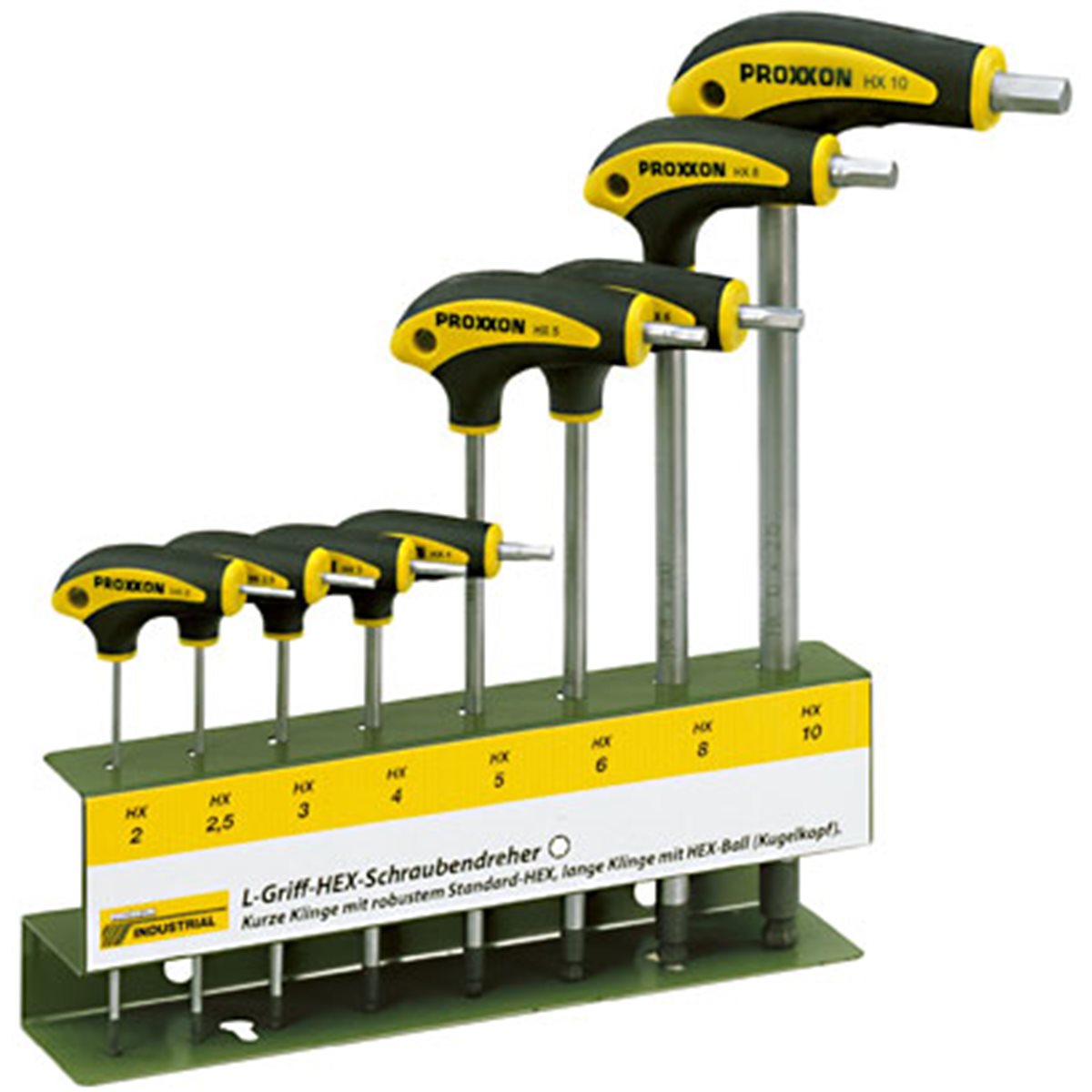Proxxon 22650 L-handle HEX set with holder, 8 p. 