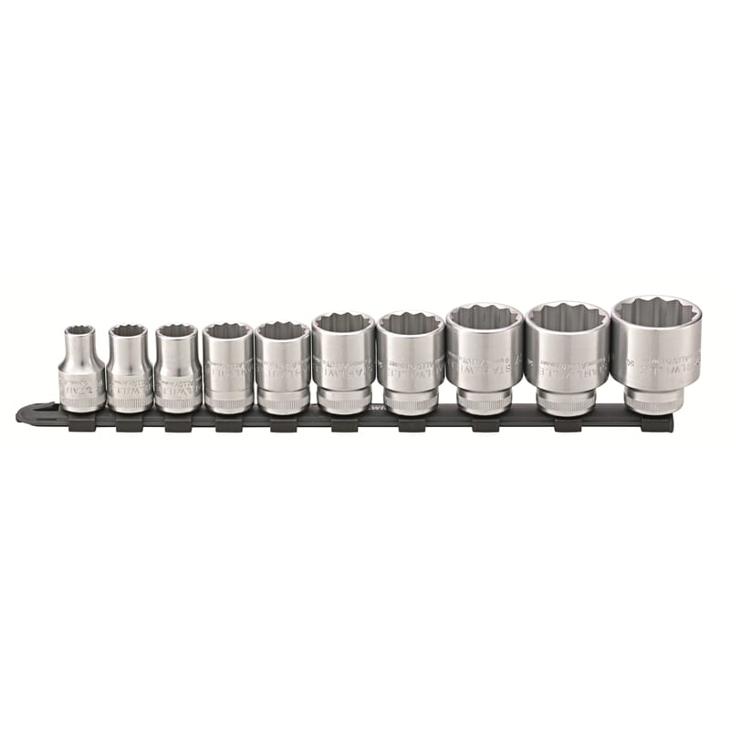 Stahlwille 12918/10-50 Steckschlüssel-Satz 1/2" mit Clip-Leiste SW 10-32 mm 10-tlg.