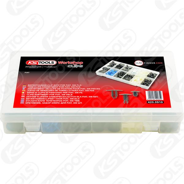 KS-Tools 420.0910 Clip Satz für Fiat, 308 Stk. 