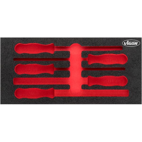 Vigor V5072-L 1/3+ leere Weichschaumeinlage, Feile n-Satz