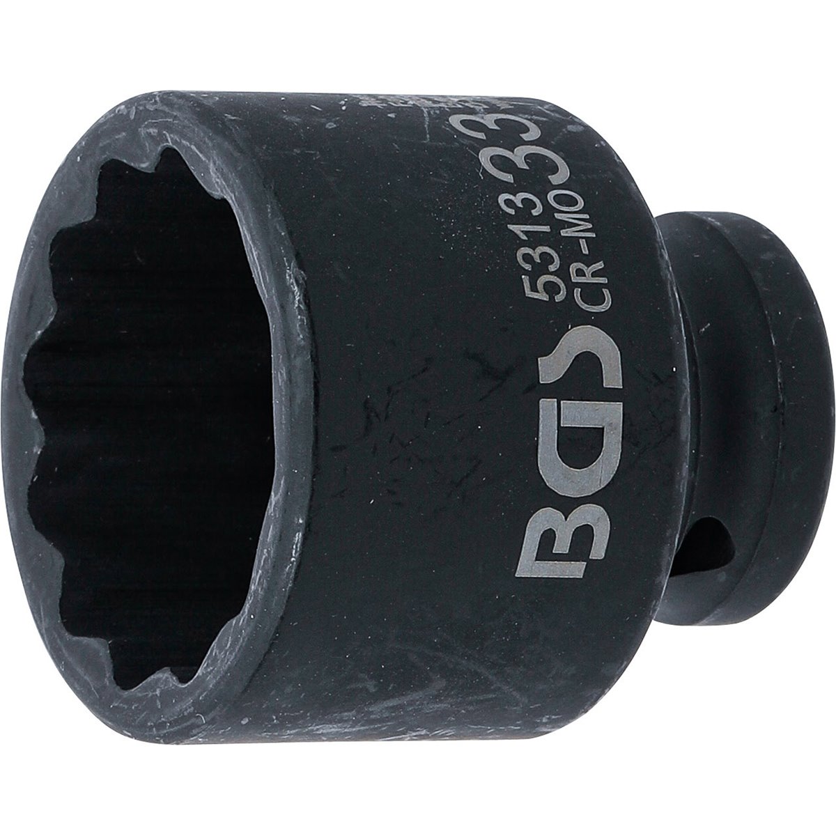 BGS 5313 Impact Socket, 12-point, 12.5 mm (1/2") D rive, 33 mm