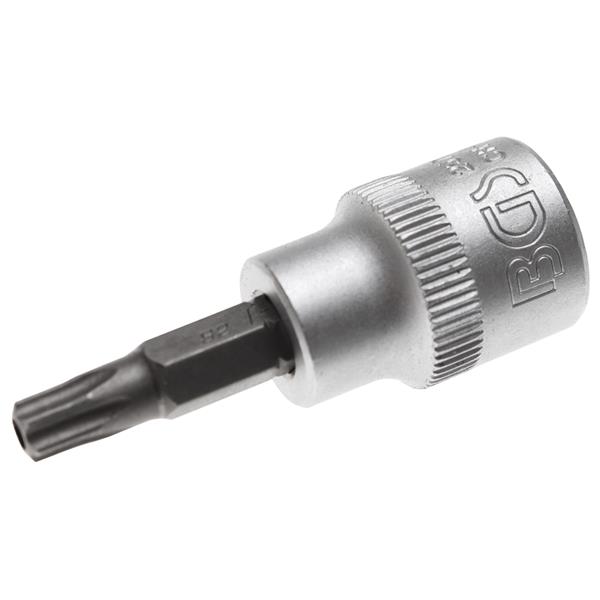 BGS 2574 Bit-Einsatz, Antrieb Innenvierkant 10 mm (3/8"), T-Profil (für Torx) mit Bohrung T30